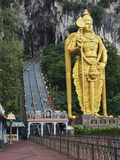 Batu Caves  Hindu Shrine  With Statue of Lord Muruguan  Selangor  Malaysia  Southeast Asia  Asia