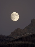 The Moon Rising  Glacier National Park  Montana  USA