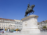 Dom Joao Monument in Praca Da Figueira  Rossio District  Lisbon  Portugal  Europe