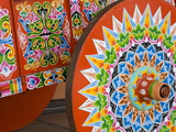 Decorative Ox-Cart in Sarchi Village  Central Highlands  Costa Rica  Central America