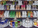 Glasses For Sale  Souk  Medina  Marrakech  Morocco  North Africa  Africa