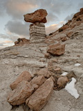 Balanced Rock in Plaza Blanca Badlands (The Sierra Negra Badlands)  New Mexico