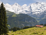 Jungfrau Massif From Murren  Jungfrau Region  Switzerland  Europe