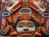 Tlingit Housepost in Sitka National Historical Park  Sitka  Baranof Island  Southeast Alaska  USA