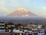 El Misti Volcano 5822M Above City  Arequipa  Peru  South America