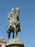 Statue Outside Opera House  Dresden  Saxony  Germany  Europe
