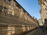 Frieze on the Long Walk  Dresden  Saxony  Germany  Europe