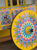 Decorative Ox-Cart in Sarchi Village  Central Highlands  Costa Rica  Central America