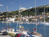 Yachts Moored in the Harbour  Rab Town  Island of Rab  Primorje-Gorski Kotar  Croatia  Europe