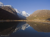 Mountains Reflected in a Lake  Thame  Solu Khumbu Everest Region  Sagarmatha National Park  Nepal
