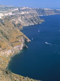 Cliffs on Basin of Caldera  Island of Santorini (Thira)  Cyclades Islands  Greece