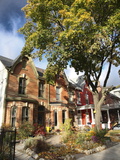 Victorian Houses in the Fall  Toronto  Ontario  Canada  North America