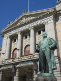 The Statue of Bjornson  Playwright  Outside the National Theatre  Oslo  Norway  Scandinavia  Europe