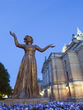 Statue of Wenche Foss Outside the National Theatre  Oslo  Norway  Scandinavia  Europe