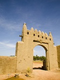 Main Gate to Djenne Djenno Hotel  in Djenne  Mali  West Africa  Africa