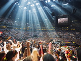 World Cup Football Fans at Public Viewing in Lanxess Arena  Cologne  Germany