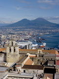 Cityscape With Certosa Di San Martino and Mount Vesuvius   Naples  Campania  Italy  Europe