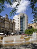 Fountains in City Square  Leeds  West Yorkshire  England  Uk