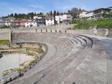 Amphitheatre at Ohrid at Lake Ohrid  UNESCO World Heritage Site  Macedonia  Europe
