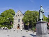 Statue of Alexander Kielland  Stavanger Cathedral  Stavanger  Norway  Scandinavia  Europe