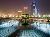 Tianfu Square at Night  Chengdu  Sichuan  China  Asia