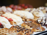Belgian Waffle Shop  Brussels  Belgium  Europe