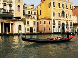 Gondola on the Grand Canal  Venice  Veneto  Italy  Europe