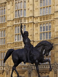 Richard the Lionheart Statue  Houses of Parliament  Westminster  London  England  Uk