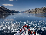 Ship in Drift Ice  Prince Christian Sund  Greenland  Arctic  Polar Regions
