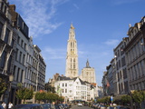 Tower of Onze Lieve Vrouwekathedraal  Built Between 1352 and 1521  Antwerp  Flanders  Belgium