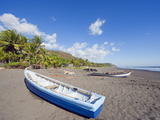 Fishing Boats on the Beach at Playa Sihuapilapa  Pacific Coast  El Salvador  Central America