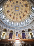 Painted Domed Ceiling  Frederikskirken Church (Marmorkirken)  Copenhagen  Denmark  Scandinavia