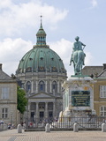 Frederik's Church From the Inner Courtyard of the Amalienborg Palace  Copenhagen  Denmark