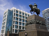Statue of Jose Gervasio Artigas in Plaza Independencia  Old City District  Montevideo  Uruguay