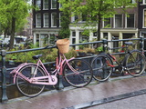 Pink Bicycle  Brouwersgracht  Amsterdam  Netherlands  Europe