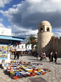 Pottery Shop Display Outside the Great Mosque  Place De La Grande Mosque  Medina  Sousse  Tunisia