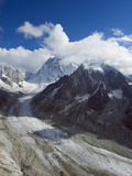 Mer De Glace Glacier  Mont Blanc Range  Chamonix  French Alps  France  Europe