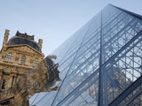 Pyramid Designed By Leoh Ming Pei  Louvre Museum  Paris  France  Europe