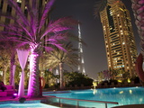 Night View of Burij Khalifa Tower  Dubai  United Arab Emirates  Middle East