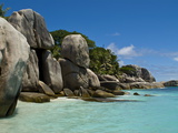 Granite Rocks at Ile De Coco  Seychelles  Indian Ocean  Africa
