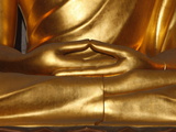 Detail of Mudra  Buddha Statue  Paris  France  Europe