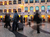 Largo Do Senado Square at Night  Macau  China  Asia