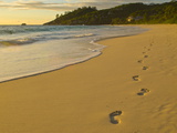 Beach Anse Intendance at Sunset  Mahe  Seychelles  Indian Ocean  Africa