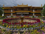 Colourful Flowers at the Summer Palace  Lhasa  Tibet  China  Asia