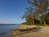 Fishing Boat Lying on a Beautiful Beach Near Diego Suarez (Antsiranana)  Madagascar