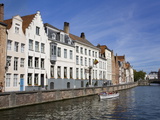 Gothic Buildings on Spiegelrei  Bruges  West Flanders  Belgium  Europe