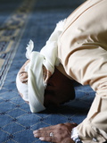 Muslim Man Praying  Dubai  United Arab Emirates  Middle East