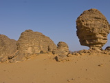Wonderful Rock Formations in the Sahara Desert  Tikoubaouine  Southern Algeria  North Africa
