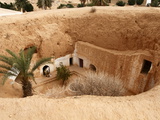 Troglodyte Pit Home  Berber Underground Dwellings  Matmata  Tunisia  North Africa  Africa
