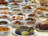 Thai Food Offered During a Festival at Buddhapadipa Temple  Wimbledon  London  England  Uk